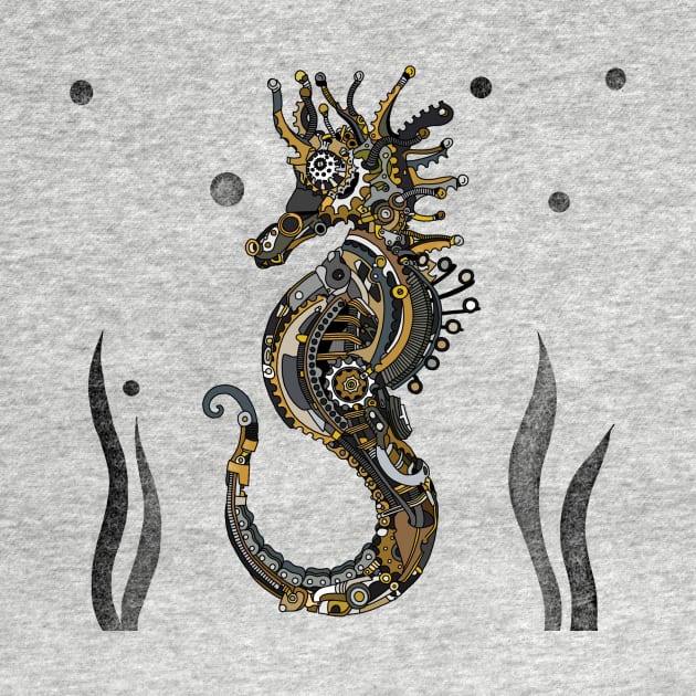 Steampunk Seahorse by paviash